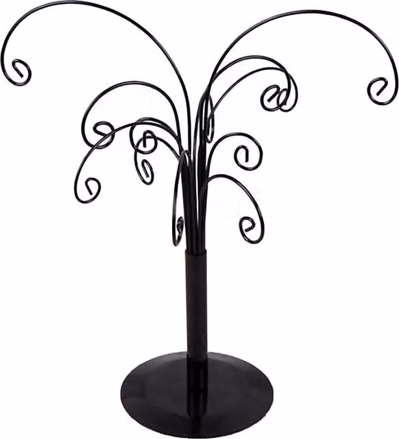 Expositor decorativo multifuncional Infinite de metal negro para joyas y decoraciones de mesa