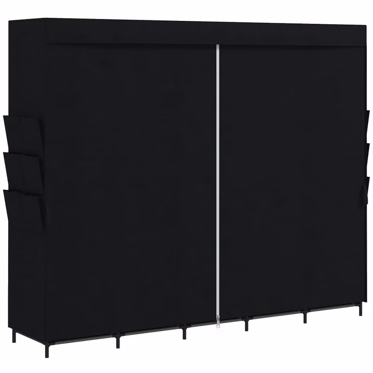 Armario de tela Homcom negro con puertas correderas An/P/Al: 212 x 45 x 167 cm