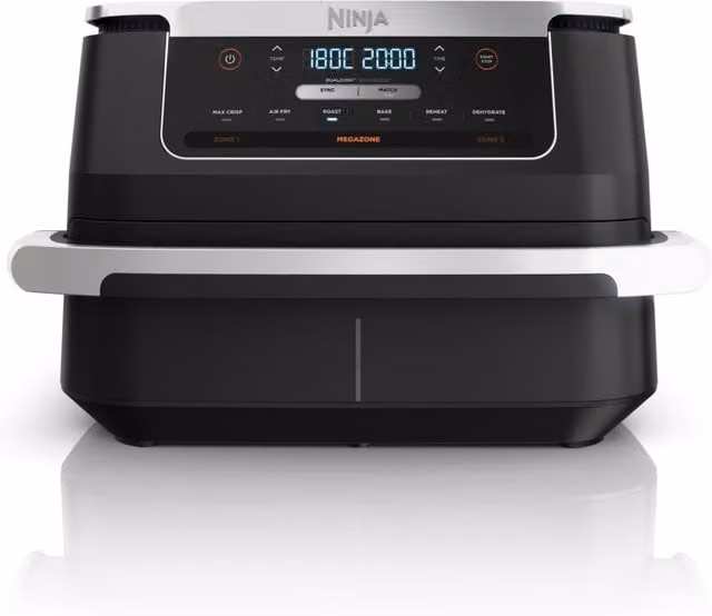 Freidora de aire Ninja AF550EU Dual Zone de 6,6 l con 2470 W en color negro y plata