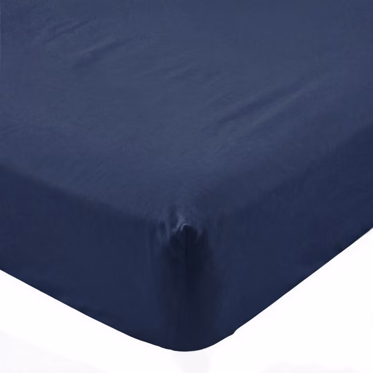 Bajera Happy Friday de 100% algodón en azul marino para cama de 150/160 cm, An/P/Al: 160 x 200 x 32 cm