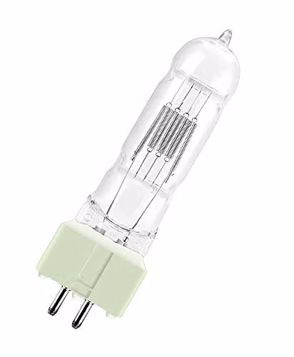 Lámpara halógena Osram 64754 de 1200W 230V con casquillo GX9,5 y acabado transparente