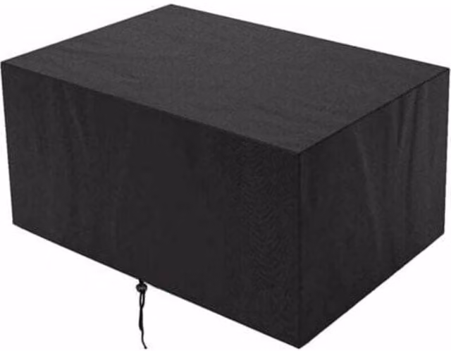 Funda impermeable para muebles de jardín y sofás de tejido Oxford 600D, resistente a la lluvia, el polvo y los rayos UV, color negro, An/P/Al: 160 x 160 x 80 cm