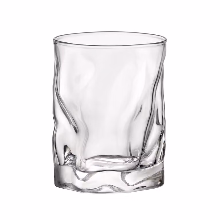 Juego de 6 vasos bajos Sorgente de Bormioli Rocco en vidrio transparente de 42cl