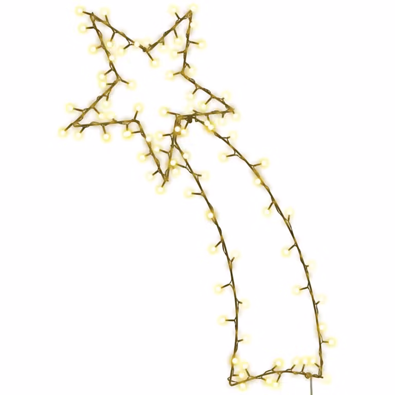 Luces de Navidad vidaXL Silueta de Estrella Fugaz con 115 LEDs en Blanco Cálido