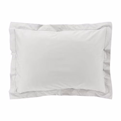 Funda de almohada de percal de algodón blanca de estilo minimalista, An/P: 50 x 70 cm