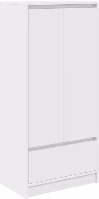 Armario de almacenamiento versátil Helloshop26 de diseño moderno en color blanco, An/P/Al: 55,5 x 34 x 119,5 cm