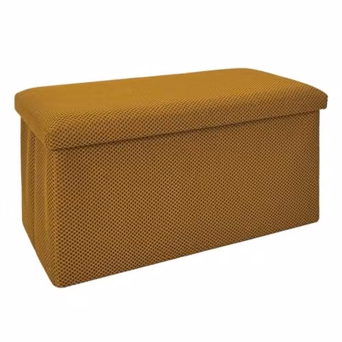 Baúl Banco Plegable Moderno THE HOME DECO FACTORY Amarillo An/P/Al: 76 x 38 x 38 cm
