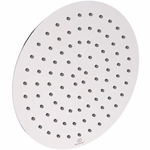 Ducha de lluvia Ideal Standard Idealrain Luxe redonda en acero inoxidable cepillado color plata, Diámetro: 25 cm