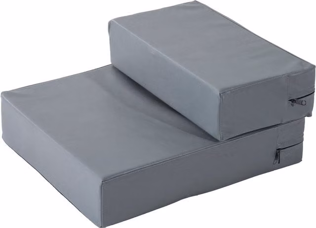 Escaleras plegables de 2 peldaños para perros y gatos NORTHIX, color gris, An/P/Al: 45 x 39 x 20 cm