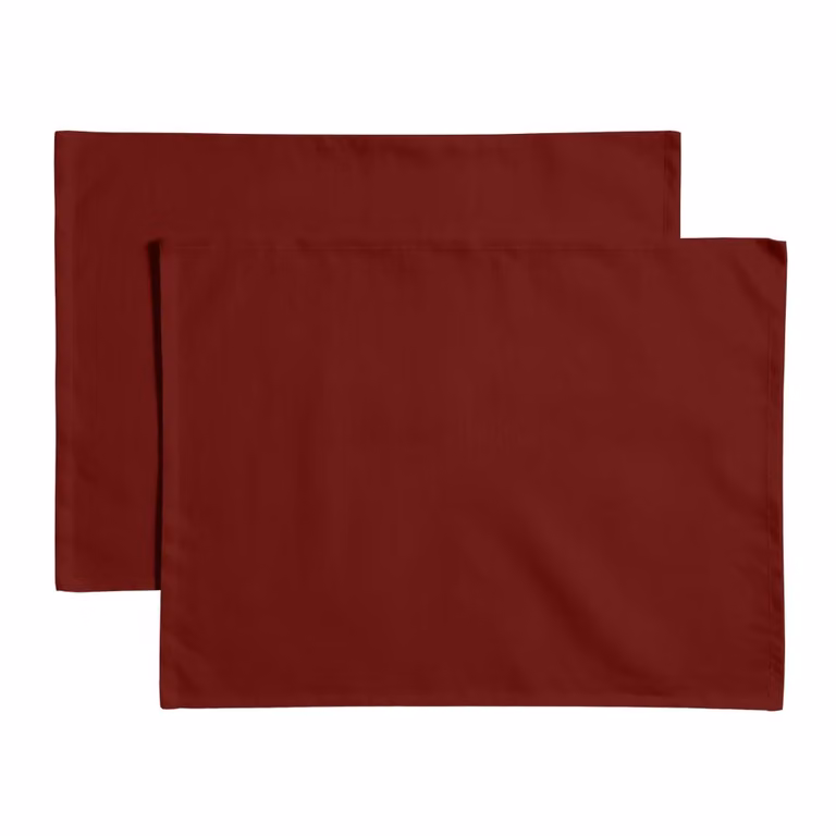 Set de 4 manteles individuales antimanchas Muare Home de algodón orgánico en color rojo, An/P: 35 x 50 cm
