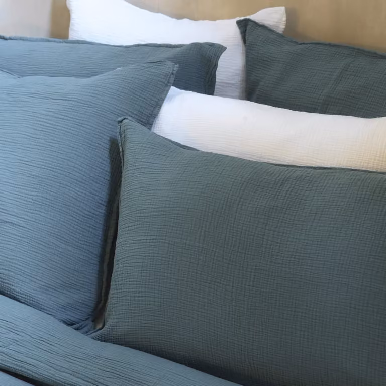 Funda de almohada de algodón Maison d'été color verde An/P/Al: 50 x 70 cm