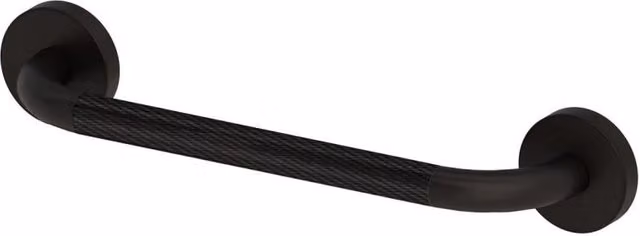 Asidero para baño antideslizante Beltrán de acero inoxidable en color negro con acabado pulido y montaje en pared