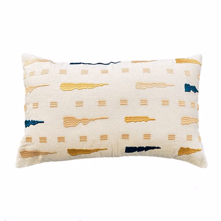Funda de cojín rectangular de algodón con diseño gráfico MEVAK LIVING, An/Al: 30 x 50 cm