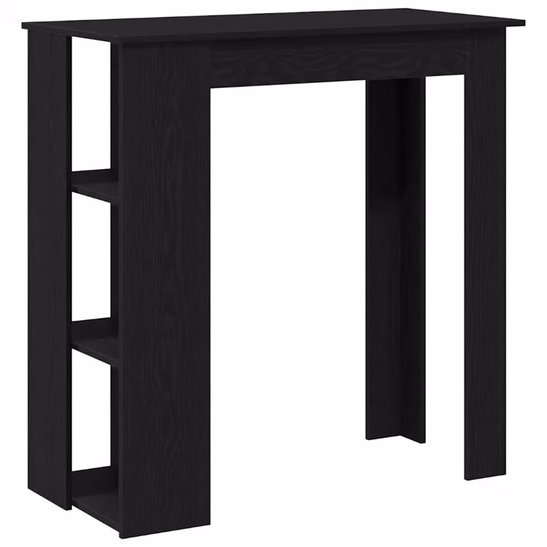 Mesa de bar moderna vidaXL en color negro de madera MDF, An/P/Al: 102 x 50 x 103,5 cm