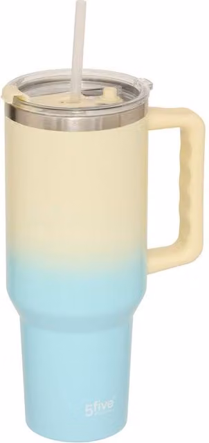 Mug de acero inoxidable 5five en beige y multicolor con capacidad de 1,2 l