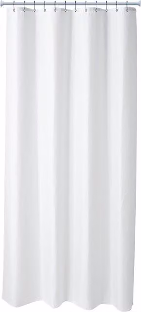 Cortina de ducha lisa de poliéster GUY LEVASSEUR blanca impermeable de 200 x 180 cm