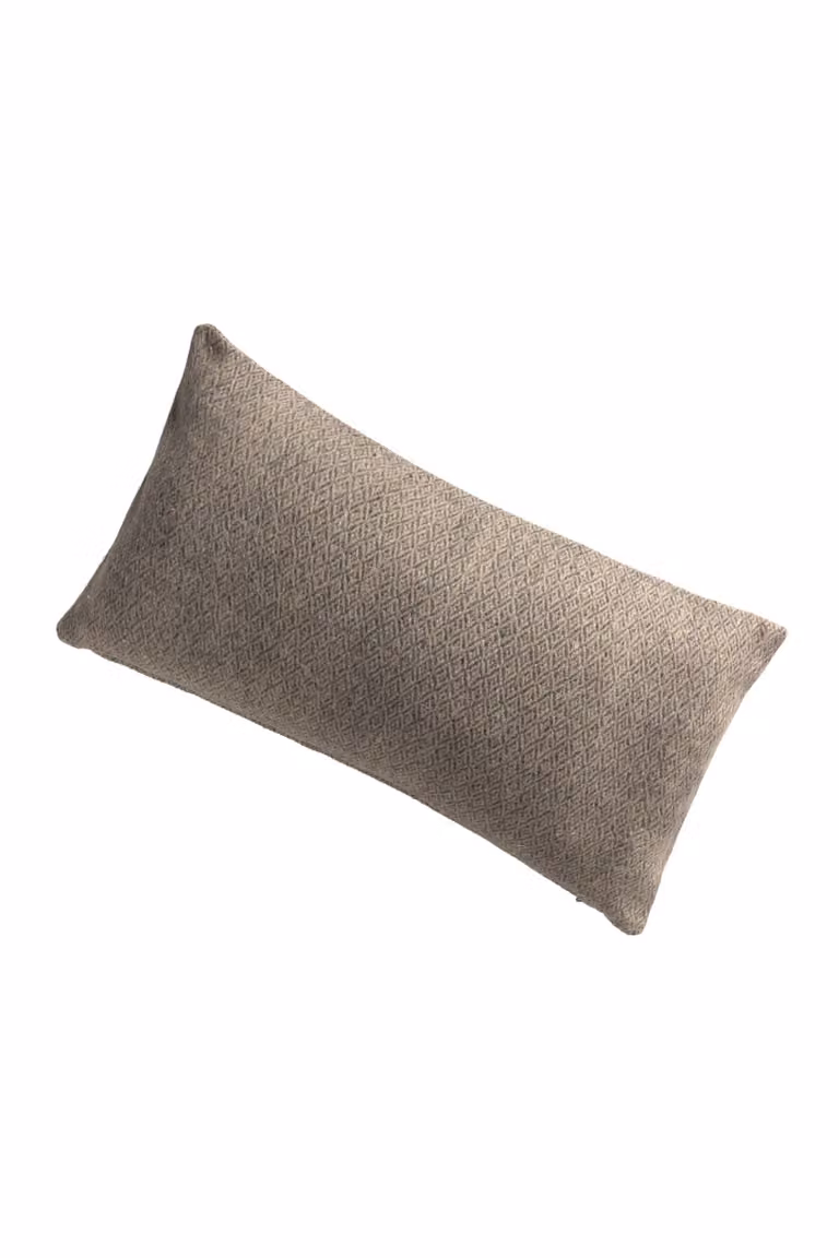 Funda de cojín rectangular Calma House de lana en color gris, An/Al: 30 x 60 cm