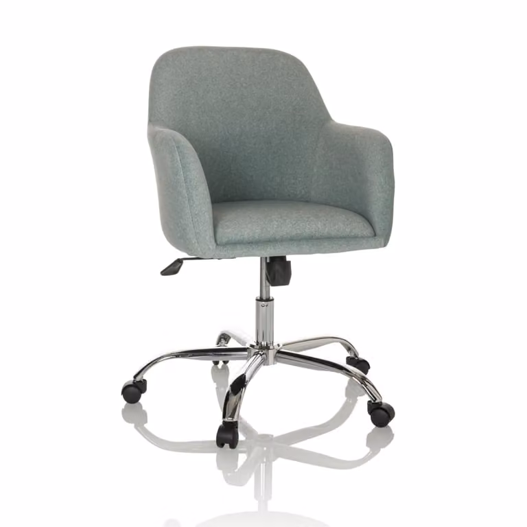 Silla de oficina giratoria Shell Solao 300 de hjh Office en tela color verde menta