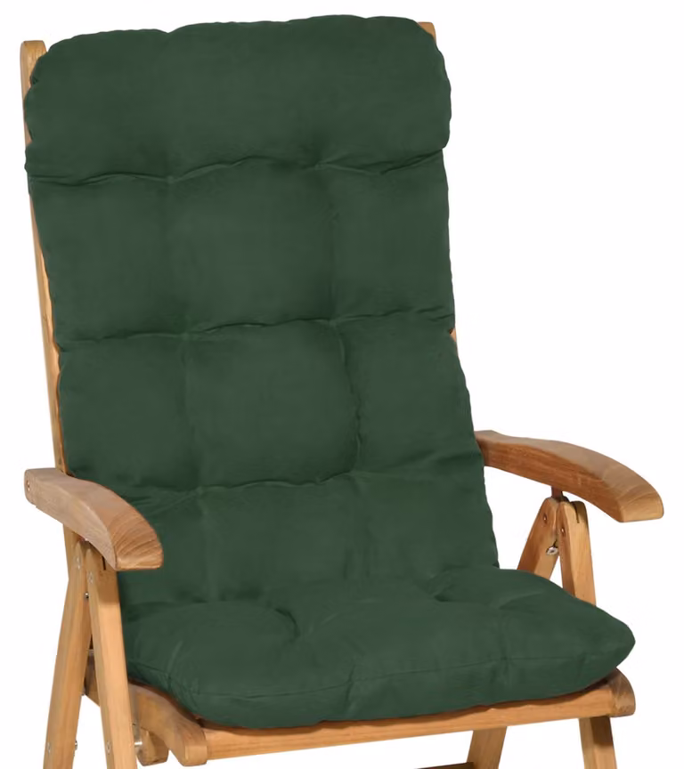 Juego de 2 cojines de respaldo alto Beautissu modelo Flair HL color verde, An/P/Al: 120 x 50 x 8 cm