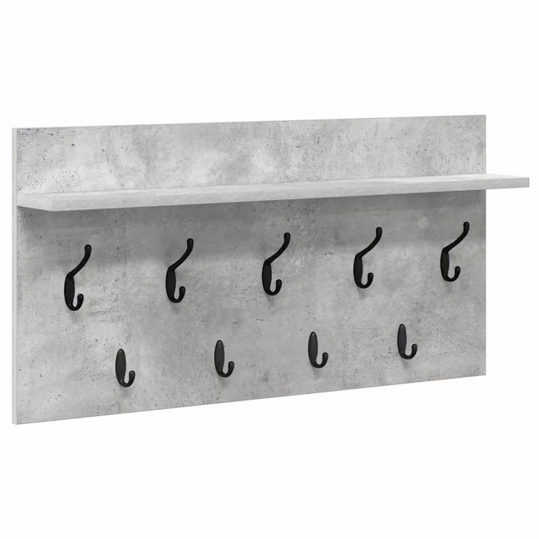 Perchero de pared minimalista vidaXL en color gris con ganchos distribuidos para pasillo