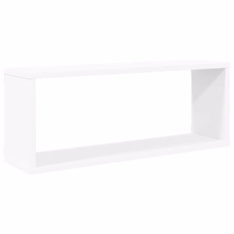 Set de 6 estantes de pared tipo cubo vidaXL en color blanco, fabricados en madera MDF, An/P/Al: 60 x 15 x 23 cm