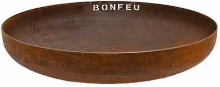 Brasero de leña Bonbowl de la marca BONFEU en acero corten color marrón, Diámetro: 80 cm