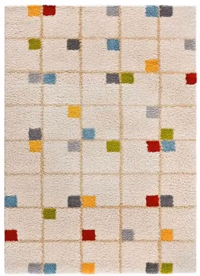 Alfombra shaggy geométrica Bremen multicolor de atticgo, An: 160 cm, Al: 230 cm