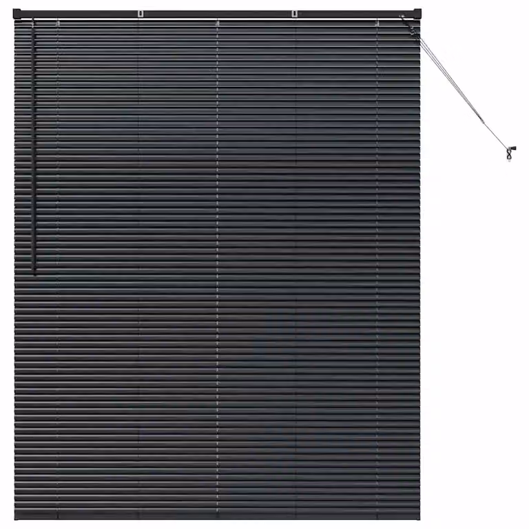 Persiana veneciana de aluminio vidaXL en color negro, An/Al: 175 x 140 cm