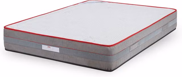 Colchón Zen de la marca Mercado do Colchão con muelles Bonnell en color blanco y multicolor con regulación de temperatura