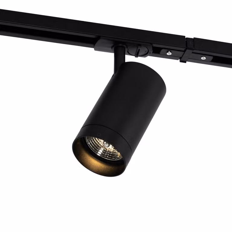 Kit de iluminación de carril moderno Qazqa Iconic Jeana Luxe en color negro, sistema monofásico con 5 focos ajustables y regulables compatibles con bombillas LED GU10