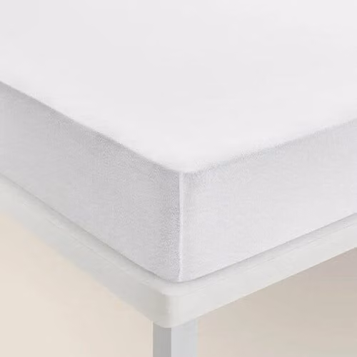 Protector de colchón Pikolin Home Aloe Vera de rizo transpirable y dermoprotector, color blanco, An/P/Al: 150 x 200 x 32 cm