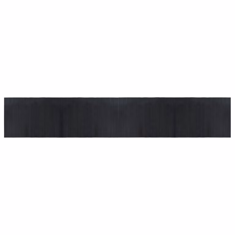 Alfombra rectangular de bambú vidaXL negra con antideslizante An/P: 70 x 400 cm