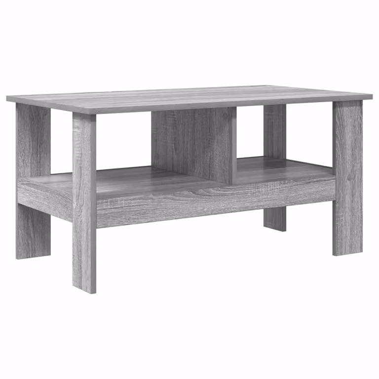 Mesa de centro moderna Prolenta Premium de madera de ingeniería gris An/P/Al: 90 x 50 x 45 cm