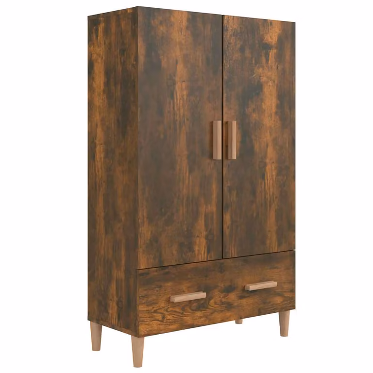 Aparador de madera contrachapada vidaXL en roble ahumado, diseño minimalista y montaje en pared, An/P/Al: 70 x 31 x 115 cm