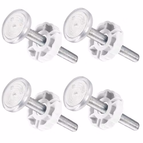 Pack de 4 tornillos de presión Lechengjia de metal en color blanco para puertas de seguridad de bebés y mascotas sin necesidad de taladrar