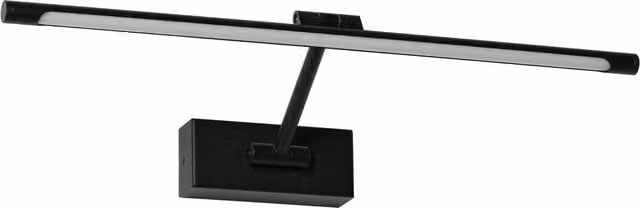Aplique LED articulado ALPINALUZ para cuadros en aluminio negro mate, luz cálida 2700K, 10W, Ancho: 48 cm
