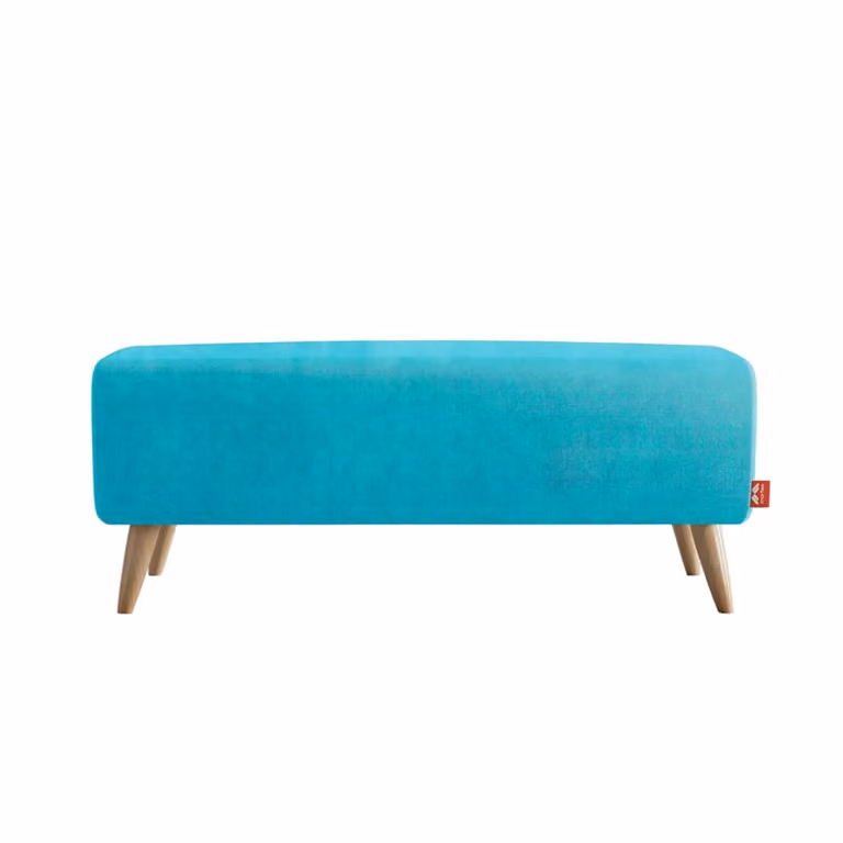 Banco de cama Morfeo Descanso turquesa con tapizado liso antimanchas An/P/Al: 100 x 49 x 41 cm