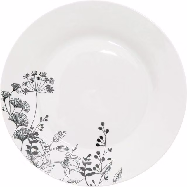 Servicio de cena floral blanco de 18 piezas Secret de Gourmet