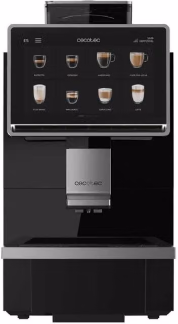 Cafetera superautomática Cecotec Cremmaet Coffice con pantalla táctil y función de agua caliente, color negro