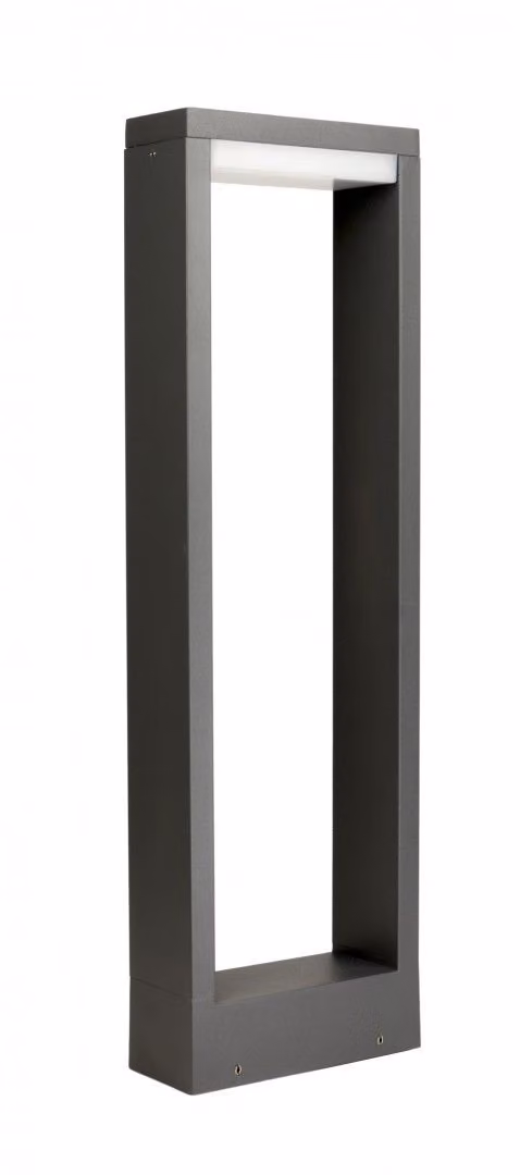 Lámpara de poste LED Mangel para jardín exterior, 7W, gris, Altura: 50 cm, IP54