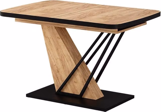 Mesa de comedor extensible Vicco Fenaro en roble dorado, An/P: 120-160 x 80 cm