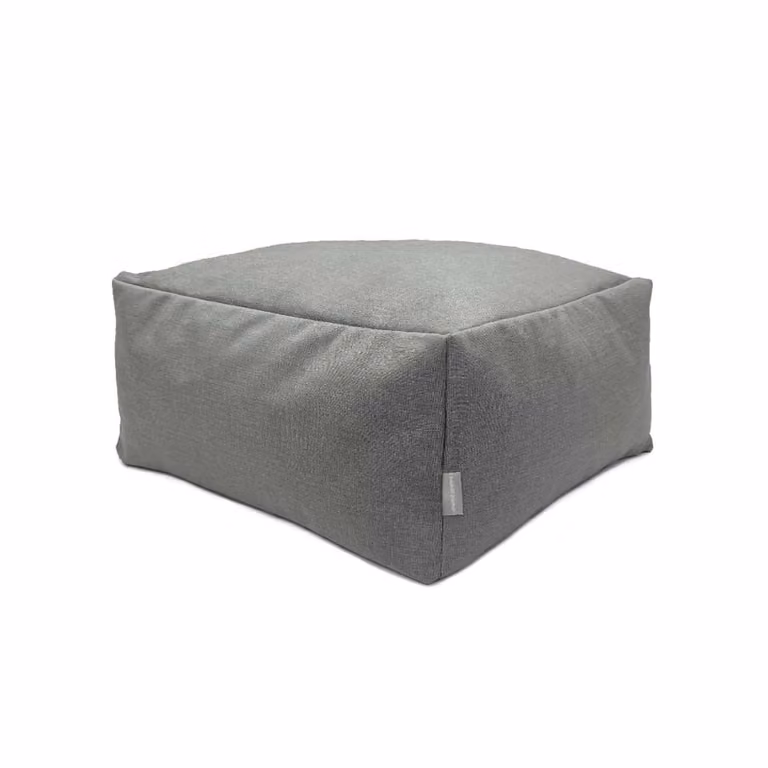Puff de algodón Naf Naf gris con funda desenfundable An/P/Al: 50 x 50 x 25 cm