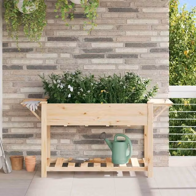 Macetero de jardín minimalista Maison exclusive en color beige, An/P/Al: 155 x 59 x 76,5 cm