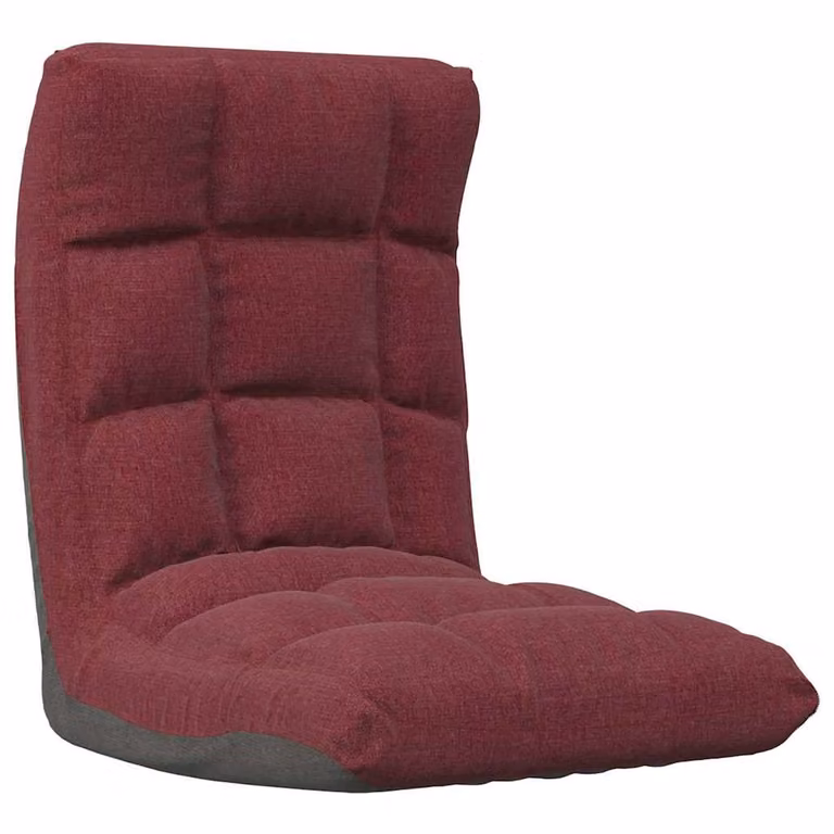Tumbona de suelo plegable vidaXL en color rojo con reposacabezas ajustable
