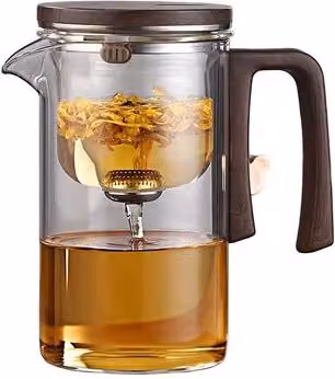 Tetera de cristal transparente Dam con infusor de 0,52 l