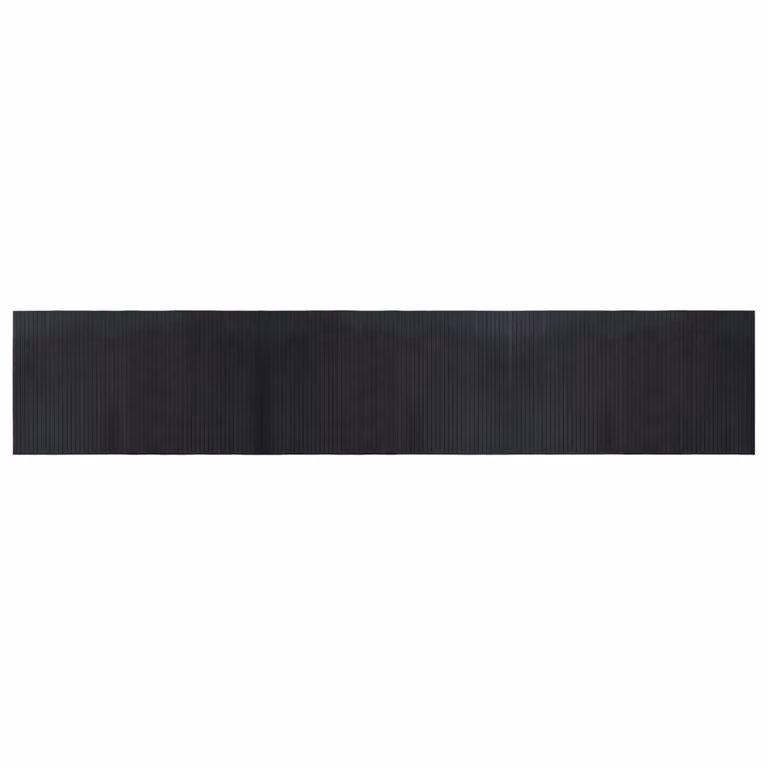 Alfombra rectangular de bambú vidaXL negra antideslizante An/P: 60 x 300 cm