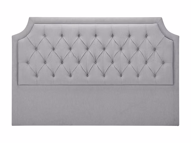 Cabecero capitoné tapizado JOHENE en gris o beige para dormitorio de 170 cm