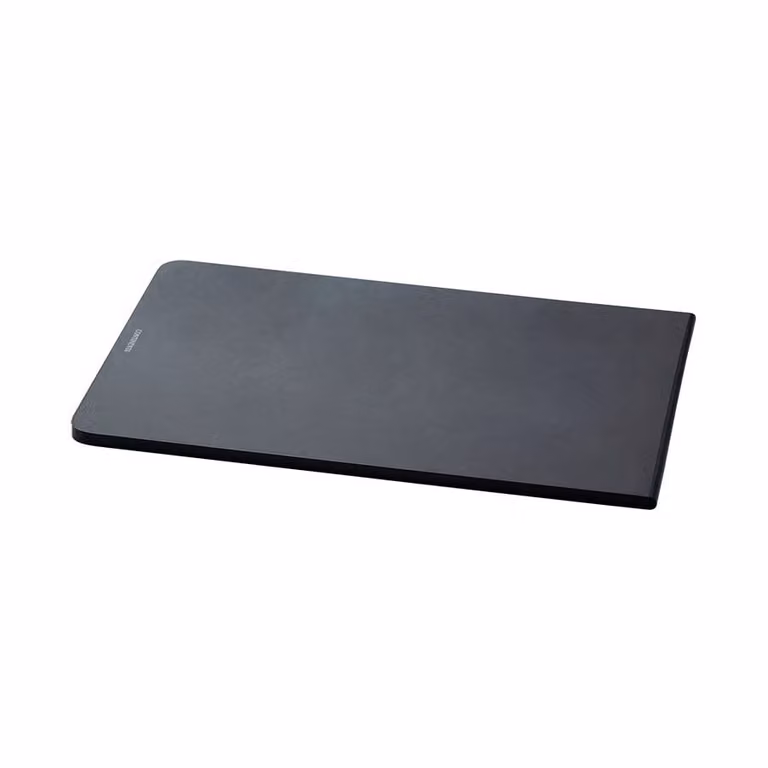 Tabla de cortar rectangular Continenta Duracore de material compuesto en color negro y plata, An/P: 29,5 x 20 cm
