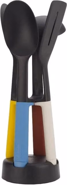 Set de 4 herramientas de cocina Joseph Joseph Elevate Slim multicolor con utensilios de silicona y nylon resistentes al calor y aptos para lavavajillas