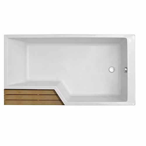 Bañera de ducha rectangular Jacob Delafon Neo Compacto en color blanco, An/P/Al: 180 x 90 x 50 cm
